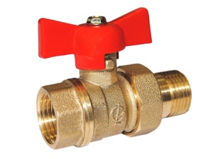 Кран шаровой DN-15 СТАНДАРТ 232 АМЕРИКАНКА ЛАТУНЬ с накидной гайкой бабочка ГАЛЛОП Кран шаровой DN-15 СТАНДАРТ 232 АМЕРИКАНКА ЛАТУНЬ с накидной гайкой бабочка ГАЛЛОП