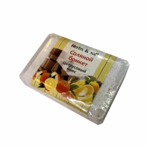 Соляной брикет для бани и сауны, АПЕЛЬСИН, МАНДАРИН, ЛИМОН (16)