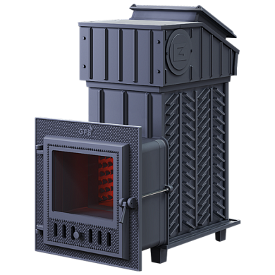 Печь-комплект GFS ЗК 30М универсальный  дверца со стеклом (30 м.куб)   (в комплекте: короб, дверца)
