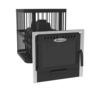 Печь для бани чугунная КЕННЕТ АТЛАНТ 22П, ковка, дверца ПАНОРАМА (18-22 м.куб)