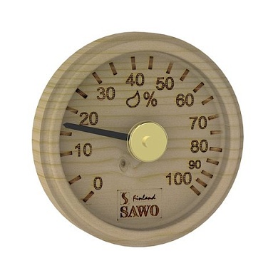 Гигрометр 102-HA  Круглый с гравировкой SAWO