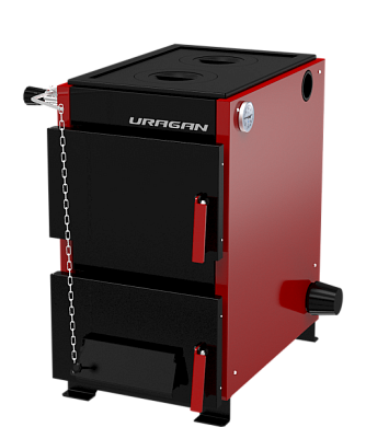 Котел отопительный URAGAN 16 кВт с варочной плитой  топливо - дрова/уголь/эл.энергия 