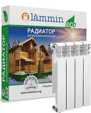 Радиатор алюминиевый  LAMMIN  ЕСО AL 500/ 80 -  4 секции