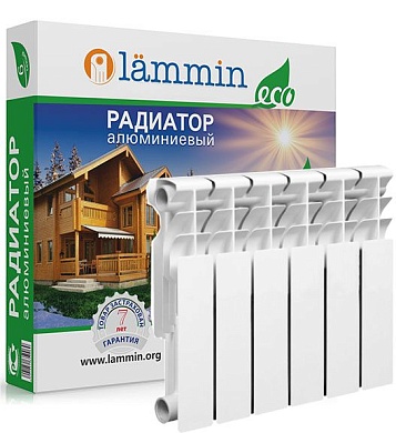 Радиатор алюминиевый  LAMMIN  ЕСО AL 350/80 -  6 секций