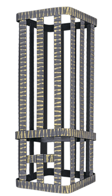 Сетка на трубу для печей УРАГАН  ГРОМ 80  (360 х 360 х 650 мм)  под ШИБЕР